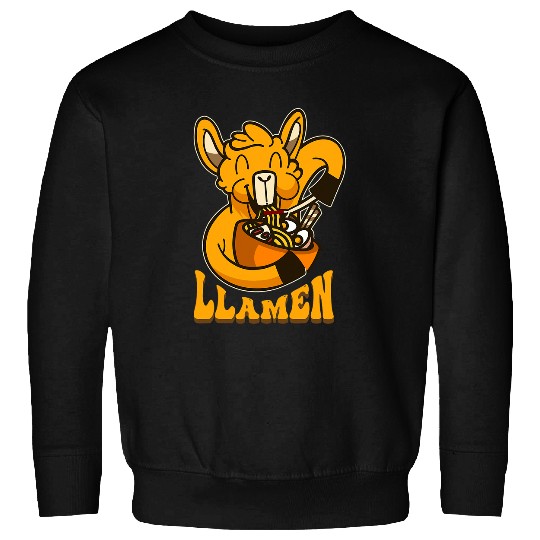 Llama Pet Llamen Llama Ramen Noodle Soup Japanese Food Alpaca Sweatshirts