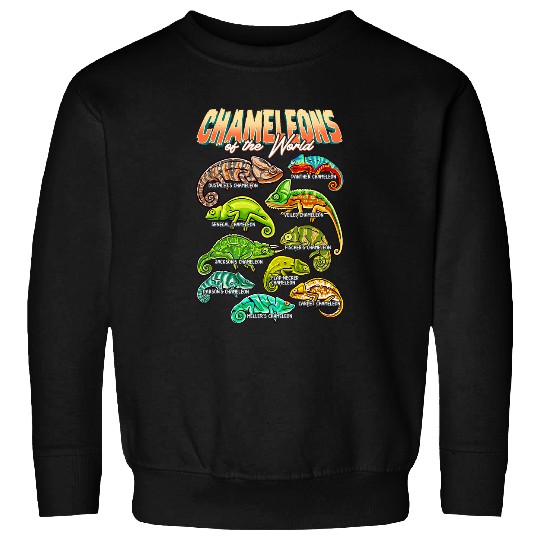 Chameleon Pet of the World Educational and Enthralling Reptile Sweatshirts
