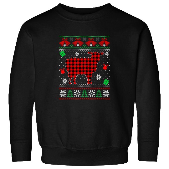 Sheep Pet Red Plaid Animals Ugly Sweater Christmas Sheep Lover 1 Sweatshirts