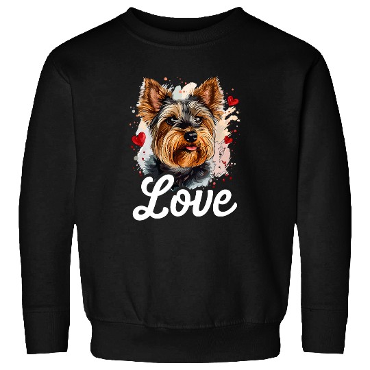 Yorkshire Pet Terrier Dog Yorkie LOVE Sweatshirts