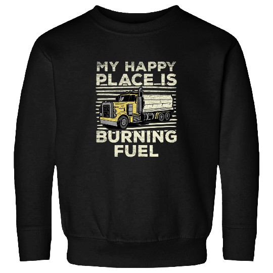 Truck Fun Flatbed Trucker 18 Wheeler Design for a Semi Truck Driver 1 Sweatshirts