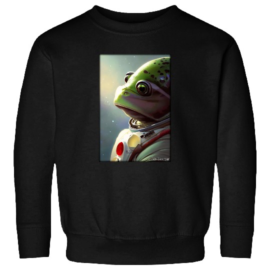 Frog Pet Green Frog Animal Wild Astronaut Future SciFi Technology 6 Sweatshirts