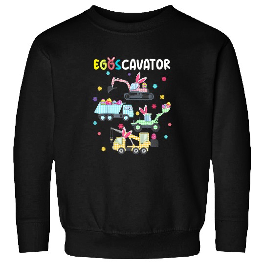 Excavator Fun Easter Day Egg Hunt for Boys Toddlers 1 2 Sweatshirts
