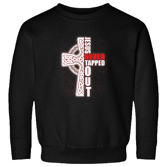 Sport Wrestling Jesus Never Tapped Out Christian Wrestling Faith Faithcross Sweatshirts