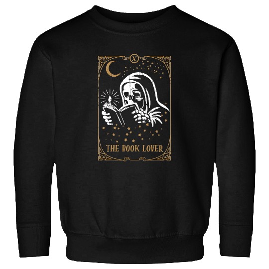Book Fun Skeletons Book Tarot Card Pagan Gothic Goth Occult Sweatshirts