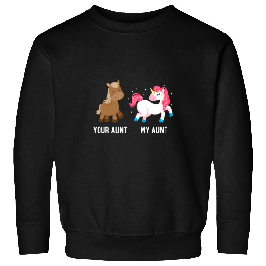 Unicorn Pet Your Aunt vs My Aunt Magical Unicorn Awesome  Auntie Sweatshirts