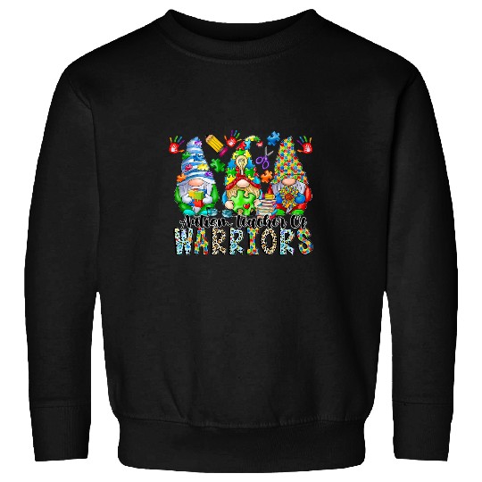 Autism Puzzle Teacher of Warriors Autism Awareness Puzzle Gnomes Lover Sweatshirts