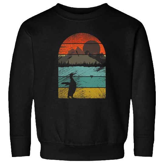 Penguin Pet Retro vintage Penguin Funny and cute animal Sweatshirts