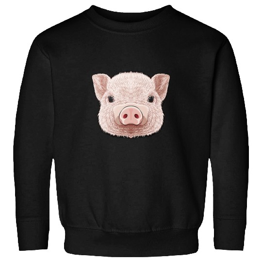 Pig Pet Face SWines Head Hog Farmer Animal Kids Boys 11 Sweatshirts