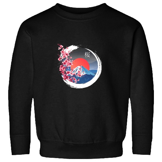 Japanese Sakura Garden Geisha Mount Fuji Cherry Blossom 28 Sweatshirts
