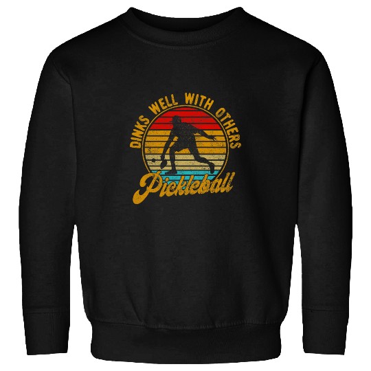 Sport Pickleball Dinks Well With Others Pickleball Retro vintagess 1970s Sweatshirts