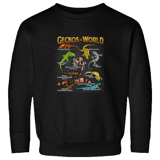 Gecko Pet Animals of the World Crested Leopard Gecko Lover Sweatshirts