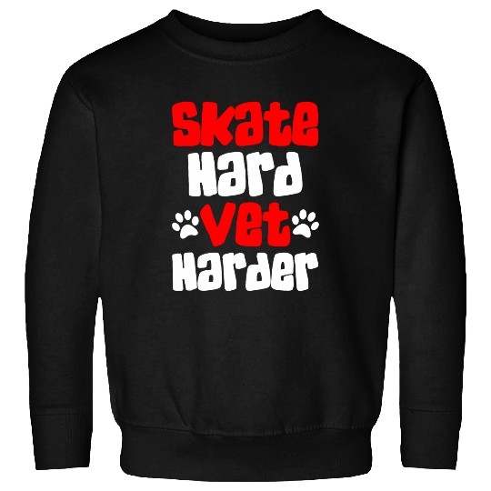 Veterinarian Job Skateboarding Animal Vet Skateboarder 17 Sweatshirts