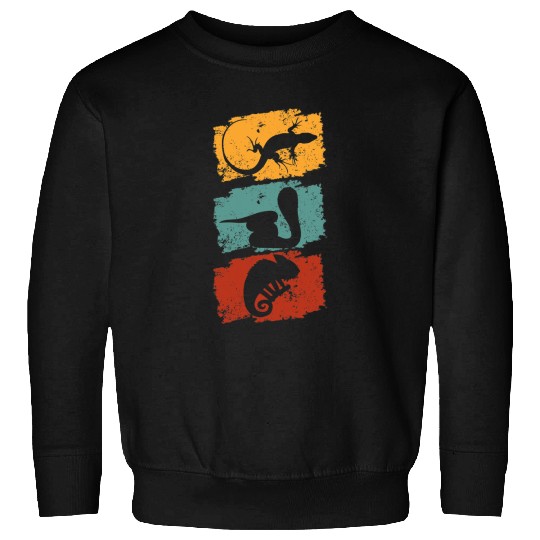 Chameleon Pet vintages Reptiles Lizard Snake Chameleon Colorful Sweatshirts