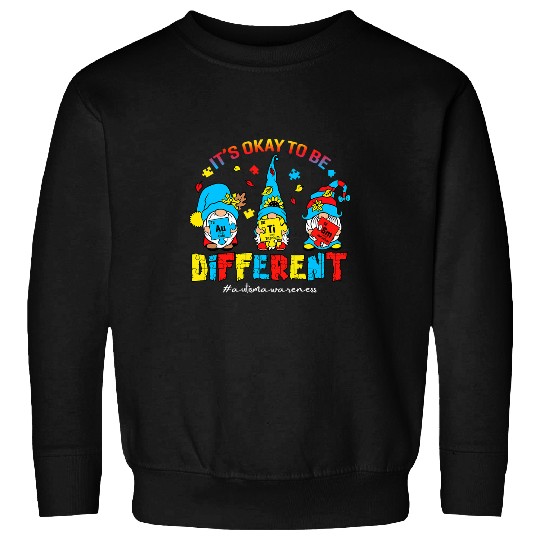 Autism Puzzle Three Gnomes Autism Its Ok To Be Different Sweatshirts