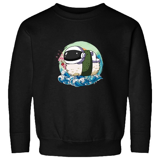 Astronaut Job Sushi Astronaut Japanese Great Wave Kanagawa Sweatshirts