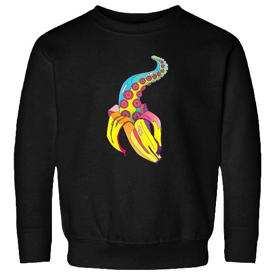 Octopus Pet Bananacle Funny Octopus Banana Sweatshirts