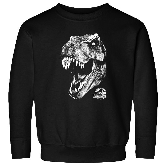 Dinosaur Pet Jurassic Park TRex White Head Roaring Sweatshirts