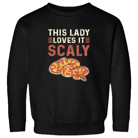 Python Pet This Lady Loves It Scaly Royal Python Banana Ball Python Sweatshirts