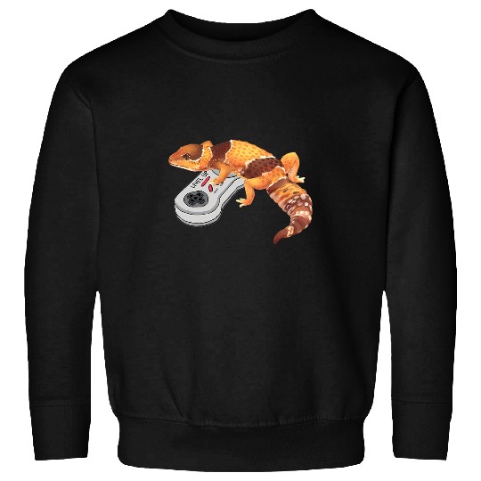 Gecko Pet African fattailed Gecko Playing Video Game Gecko Gamers Sweatshirts