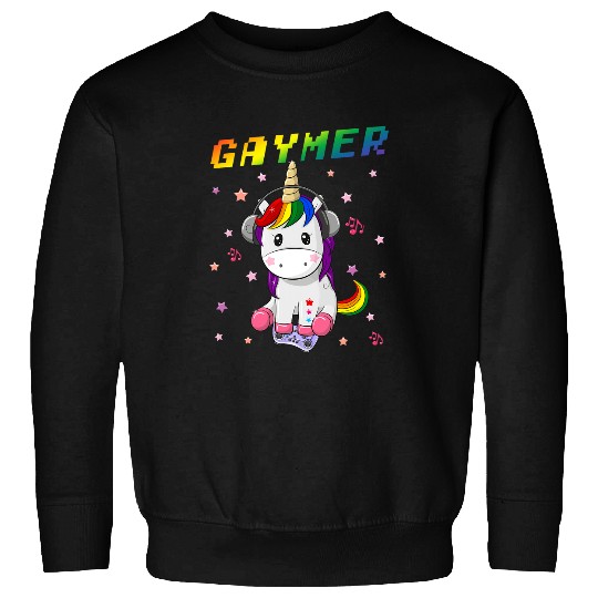 Unicorn Pet Cute Gaymer Gaming Unicorn Gamer LGBT Gay Pride Month LGBT Sweatshirts