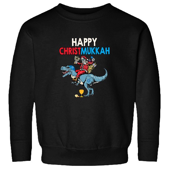 Dinosaur Pet Happy Christmukkah Dinosaur Happy Hanukkah Jewish Holiday Sweatshirts