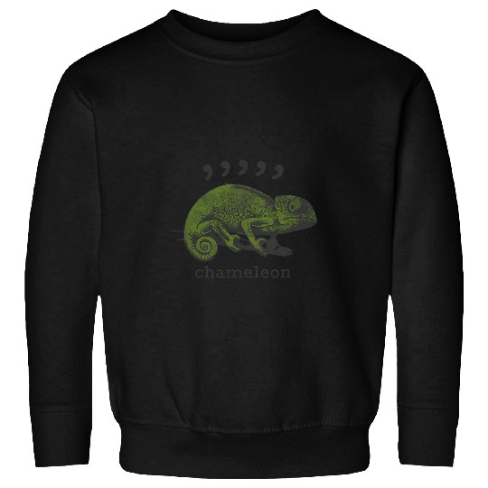 Chameleon Pet Trendy Comma Chameleon Data Humor Sweatshirts