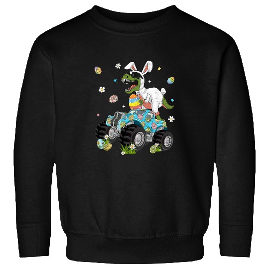 Dinosaur Pet Happy Easter Day Dinosaur Monster Truck Easter Boy Kid 1 Sweatshirts