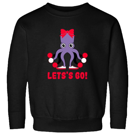 Octopus Pet Cheerleader Gift Octopus Lover Lets Go Kraken Octopus Cheerleader Dance Sweatshirts