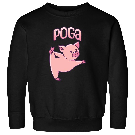 Pig Pet Yoga aka Poga funny design Sweatshirts