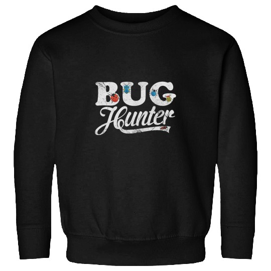 Bug Hunter Entomology Insect Ladybug Entomologist Distressed Sweatshirts