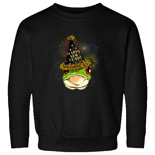 Frog Pet New Year Frog Toad New Years Eve Party Countdown Frog Lover36 Sweatshirts