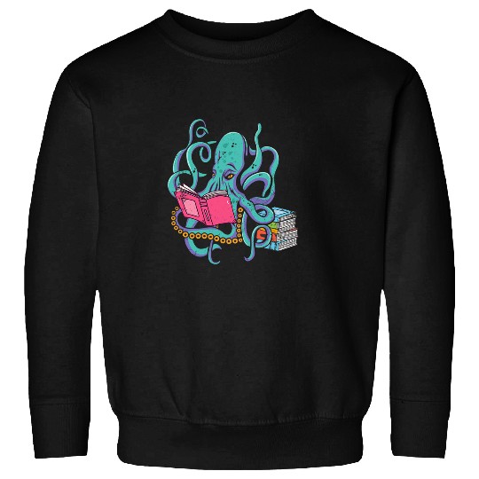 Octopus Pet Bookworm Kraken Cephalopod Book Lover Sweatshirts