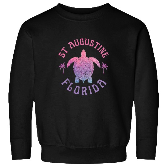Turtle Pet St Augustine Beach Florida Sea Turtle Summer Vacation Cute Sweatshirts