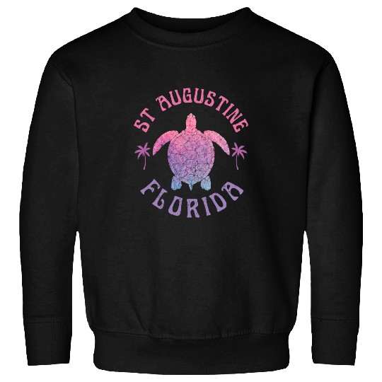 Turtle Pet St Augustine Beach Florida Sea Turtle Summer Vacation Cute Sweatshirts