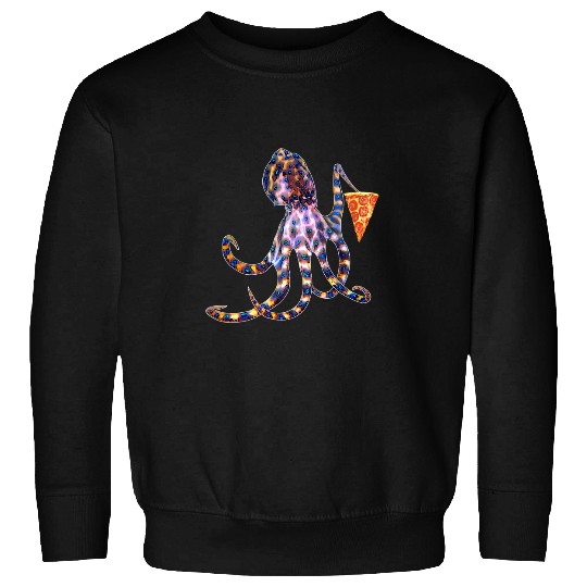 Octopus Pet Blue ringed octopus and pizza lovers Sweatshirts