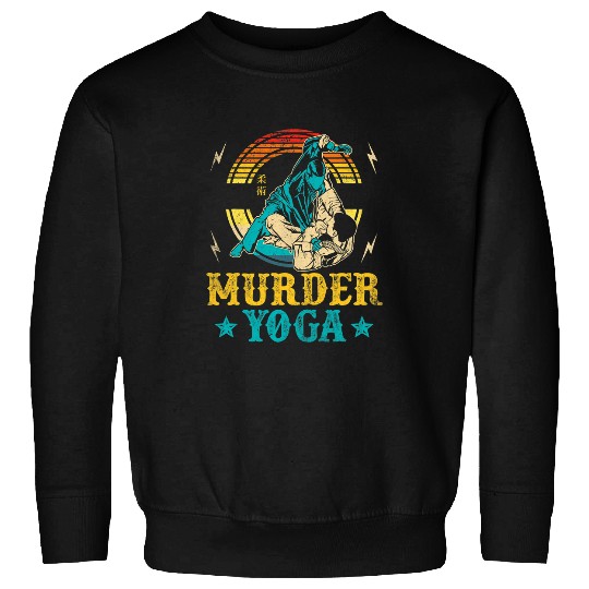 Sport Wrestling Wrestler murders Yoga Retro Wrestling Brazilian Jiu Jitsu BJJ Sweatshirts