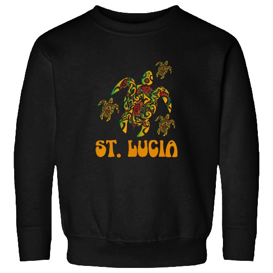 Turtle Pet St Lucia Island Sea Turtle Caribbean Sea St Lucia Sweatshirts