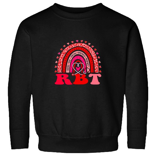 nurses Job RBT ABA Therapy Rainbow Leopard Print Valentines Day nurses Sweatshirts