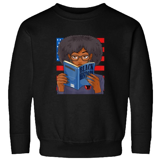 Book Fun Black History Book panthers Party Patriotic Afro 0053 Sweatshirts