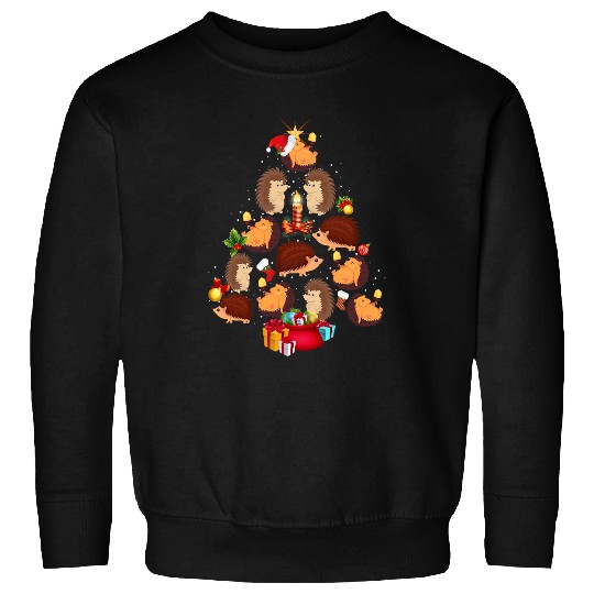 Hedgehog Pet Christmas Tree Light Pajama Hedgehogs Lover Sweatshirts
