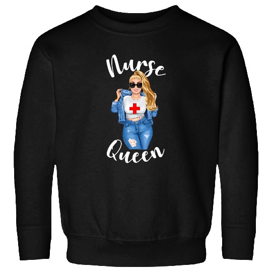 nurses Job Womens nurses Queen Funny Nursing Student Hospital Worker Diva Women Sweatshirts
