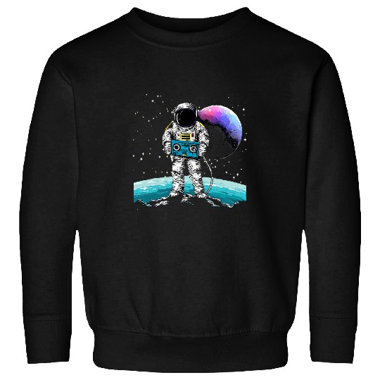 Astronaut Job Recorder Moon Universe Galaxy Space Stars Retro 01 Sweatshirts