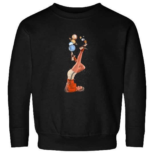Astronaut Job Acrobat Planets Juggler Space Galaxy Regular Fit Fun Sweatshirts