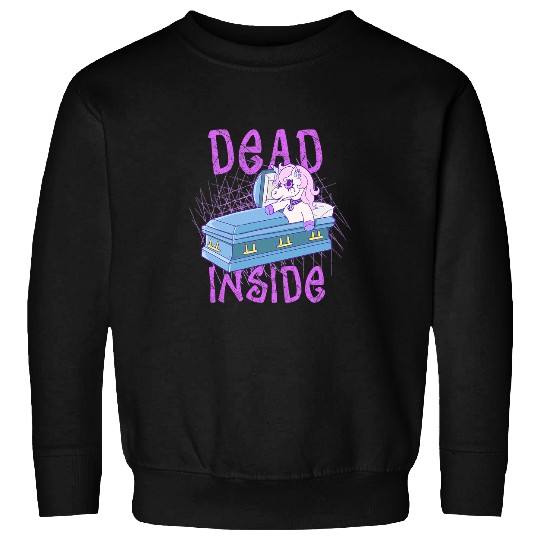 Unicorn Pet Cute Pastel Goth Unicorn Coffin Sweatshirts