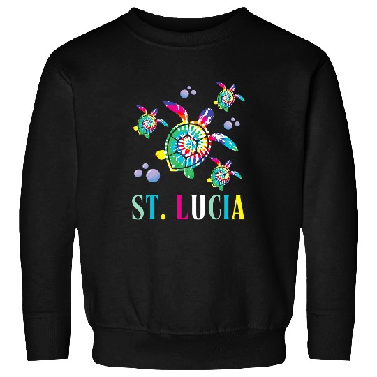 Turtle Pet St Lucia Island TieDye Sea Turtle Caribbean Sea St Lucia Sweatshirts