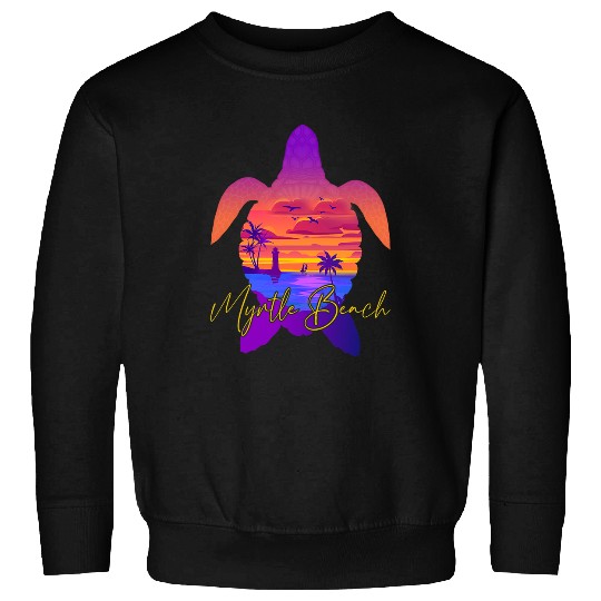 Turtle Pet Myrtle Beach Sunset Sea Turtle Matching Family Vacation 1 Sweatshirts