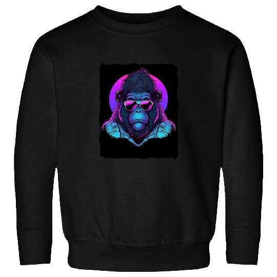Gorilla Pet with Sunglasses Sweatshirts