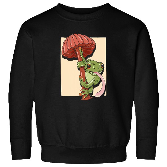 Frog Pet Natur Magical Fungi Cottagecore Frog Mushroom Aesthetic 6 Sweatshirts