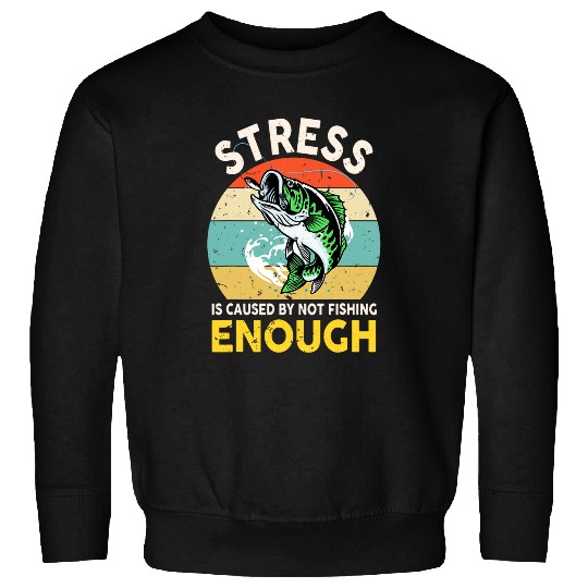 Fishing Fun Men Dad Grandpa Mon Bass Fish Funny Fishing Sweatshirts